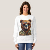 制服を着たクマ スウェットシャツ (正面フル)