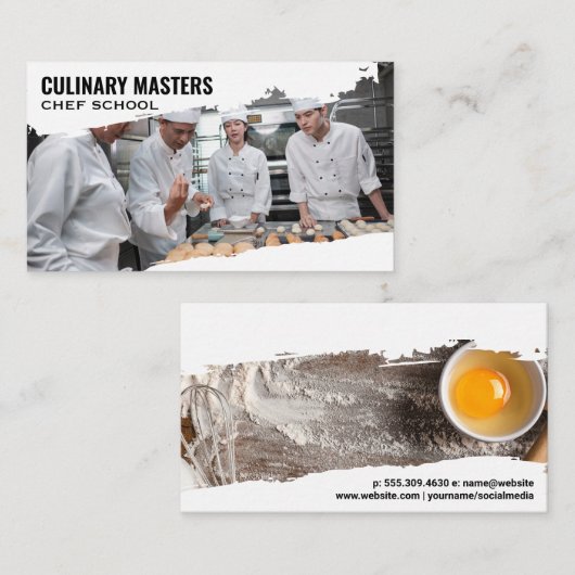 制服を着た学シェフ 名刺 (正面/裏面)