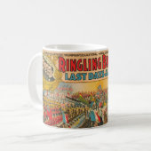 制服を着た男たちが馬に乗って来る大パレード コーヒーマグカップ (正面左)