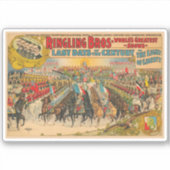 制服を着た男たちが馬に乗って来る大パレード シール (正面)