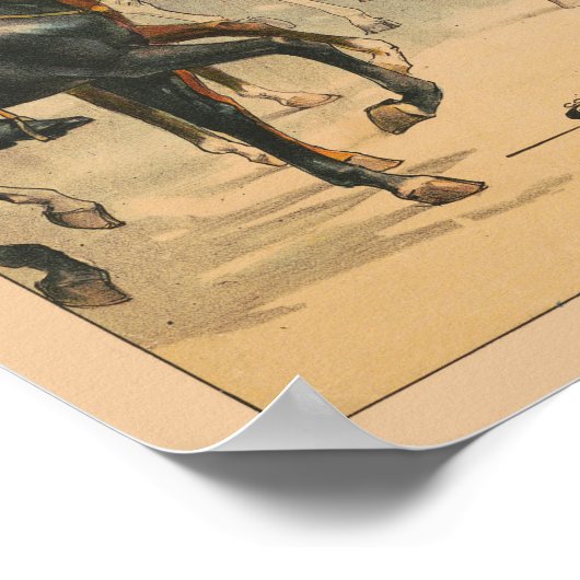 制服を着た男たちが馬に乗って来る大パレード ポスター (角)