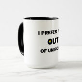 制服を着た者の方が好い マグカップ (正面左)