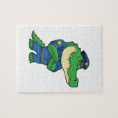 制服を着た警官としてのワニ ジグソーパズル (横)