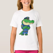 制服を着た警官としてのワニ Tシャツ (正面)