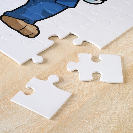 制服を着た警察官としての犬 ジグソーパズル (側面)