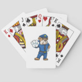 制服を着た警察官としての犬 トランプ (裏面)