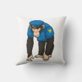 制服を着た警察官としての猿 クッション (裏面)