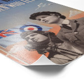 制服を着たWAAFとその横のパイロット フォトプリント            (角)