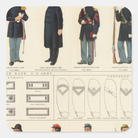 制服、米国、CS軍 スクエアシール (正面)