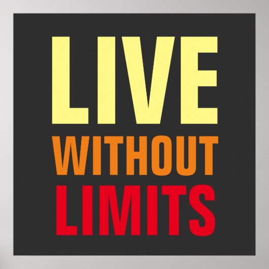 制限なく生きる感動的 やる気を起こさせる ポスター (正面)