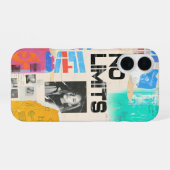 制限なし電話ケース – やる気を起こさせる Collage Art De iPhone 16ケース (裏面横)
