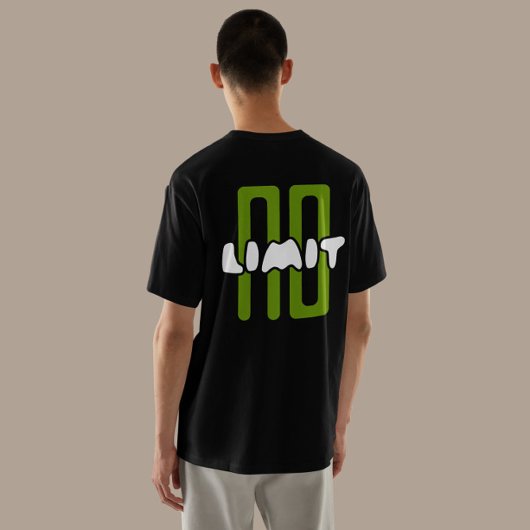"制限なし"タイポグラフィストリートウェア Tシャツ