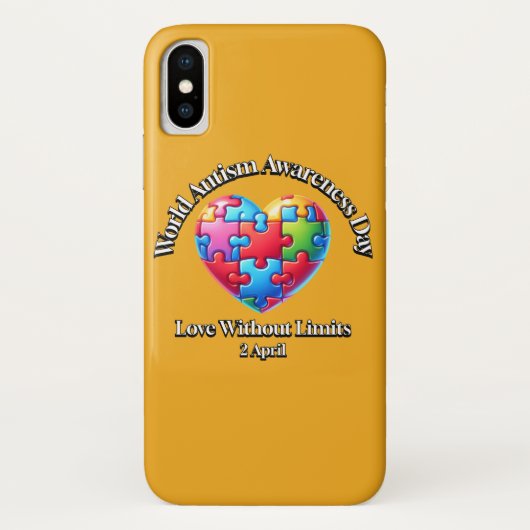 制限のない愛。世界自閉症啓発デー。 Case-Mate iPhoneケース (裏面)