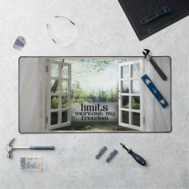 制限は私の自由を増加 – モチベーション肯定 デスクマット