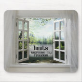 制限は私の自由を増加 – モチベーション肯定 マウスパッド (正面)