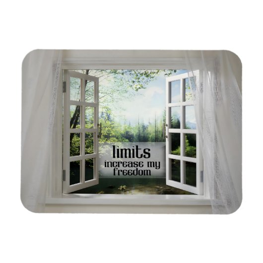 制限は私の自由を増加 – モチベーション肯定 マグネット (横)