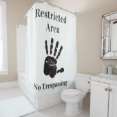 制限区域侵入のおもしろいな引用文無し シャワーカーテン (インサイチュ)