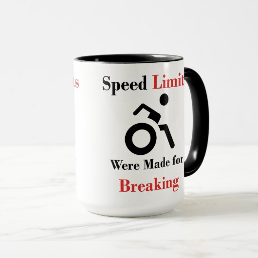 制限速度は破損のためになされました マグカップ (正面右)
