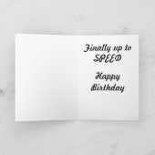 制限速度標識55mph誕生日カード カード (内部)