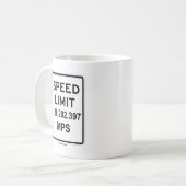 制限速度186,282.397 MPS （光速度） コーヒーマグカップ (正面左)