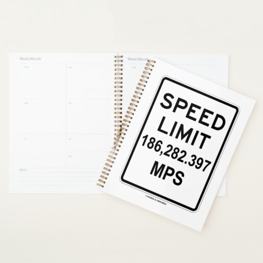 制限速度186,282.397 MPS （光速度） プランナー手帳 (ディスプレー)