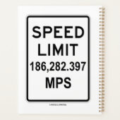 制限速度186,282.397 MPS （光速度） プランナー手帳 (裏面)