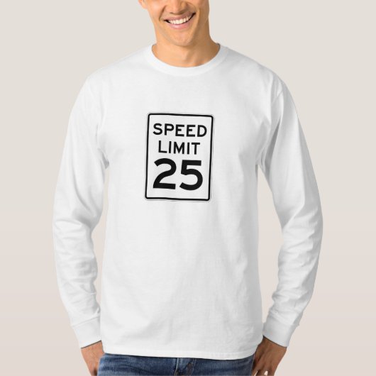 制限速度25 MPH記号 Tシャツ (正面)