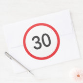 制限速度30 ラウンドシール (封筒)