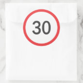 制限速度30 ラウンドシール (バッグ)