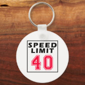 制限速度40誕生日デザイン キーホルダー (正面)