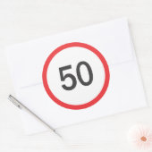 制限速度50 ラウンドシール (封筒)