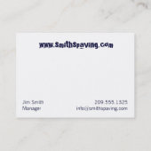 制限速度55のぽっちゃりした名刺 名刺 (裏面)