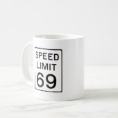 制限速度69 コーヒーマグカップ (正面左)