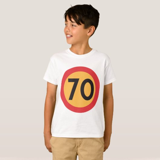 制限速度70の少年 Tシャツ (正面フル)
