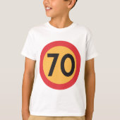 制限速度70の少年 Tシャツ (正面)