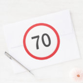 制限速度70 ラウンドシール (封筒)