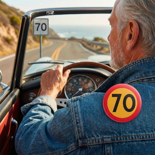 制限速度70 缶バッジ