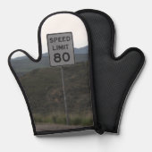 制限速度80 鍋つかみ (正面/裏面)