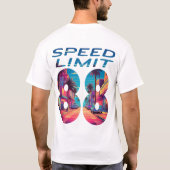 制限速度88フロントおよびバック Tシャツ (裏面)