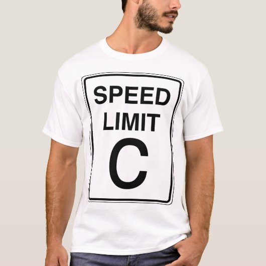 制限速度cの印 tシャツ (正面)