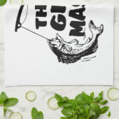 刺しの師としての漁師 キッチンタオル (折り畳み)