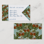 刺しゅう入りのドングリとオークの名刺 名刺 (正面/裏面)