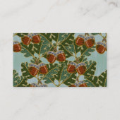 刺しゅう入りのドングリとオークの名刺 名刺 (裏面)