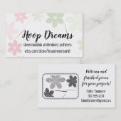 刺しゅう花針糸シームストレス 名刺 (正面/裏面)