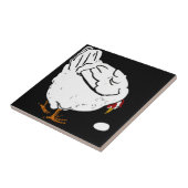 刺しビクトリアン傷の動物コースター鶏 タイル (側面)