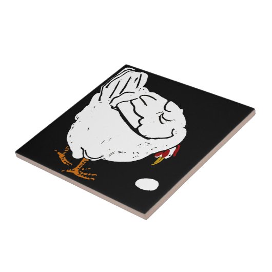 刺しビクトリアン傷の動物コースター鶏 タイル (側面)