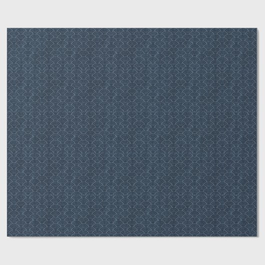 刺し子刺繍:アイ日本のゴ模様。 ラッピングペーパー (フラット)