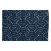 刺し子刺繍:アイ日本のゴ模様。 枕カバー (裏面)