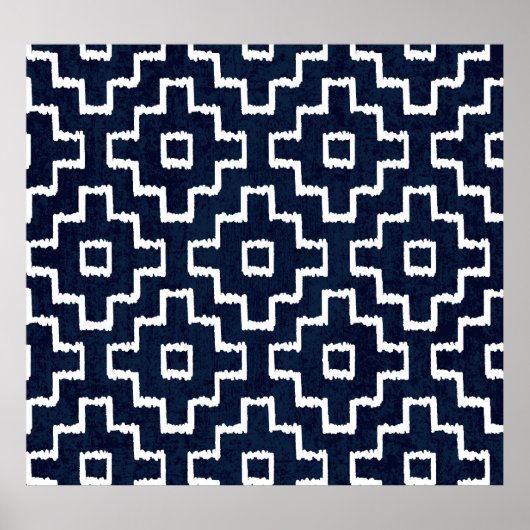 刺し子柄伝統的日本の刺繍 ポスター (正面)