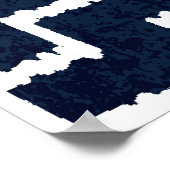 刺し子柄伝統的日本の刺繍 ポスター (角)